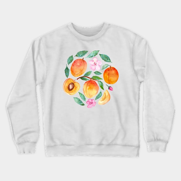 Apricot Abundance Crewneck Sweatshirt by tangerinetane